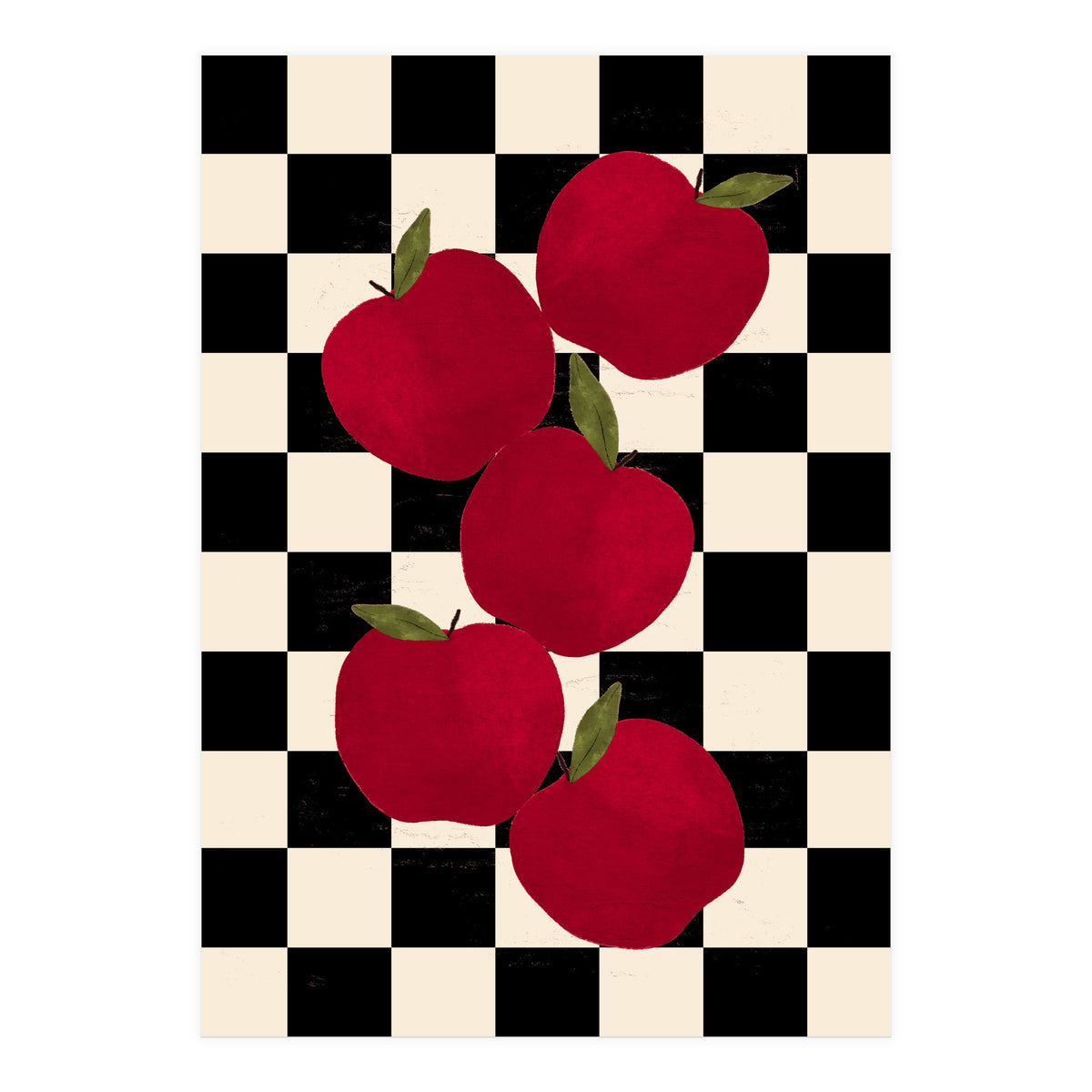 Apples on Checker (Print Only)