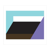 Geometric Shapes No. 34 - purple, blue & black (Print Only) thumbnail