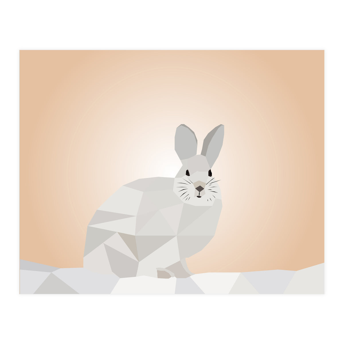 Rabbit Low Poly Art (Print Only)