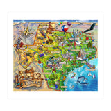 Texas Illustrated Map (Print Only) thumbnail