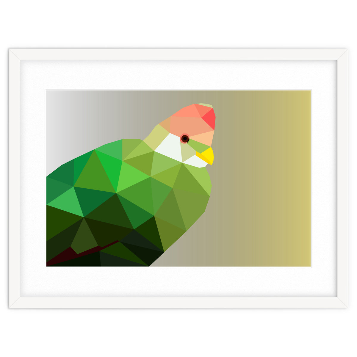Red Crested Turaco Low Poly Art
