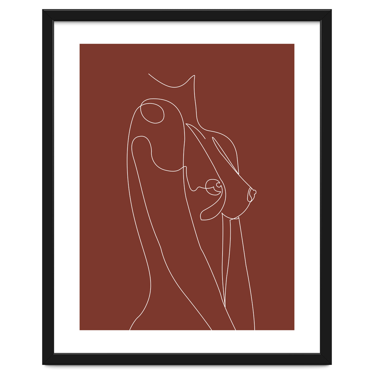 Female chest line-brown