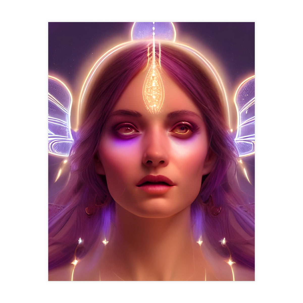 Purple Haze - Goddess of Light Digital Fantasy Artwork (Print Only)