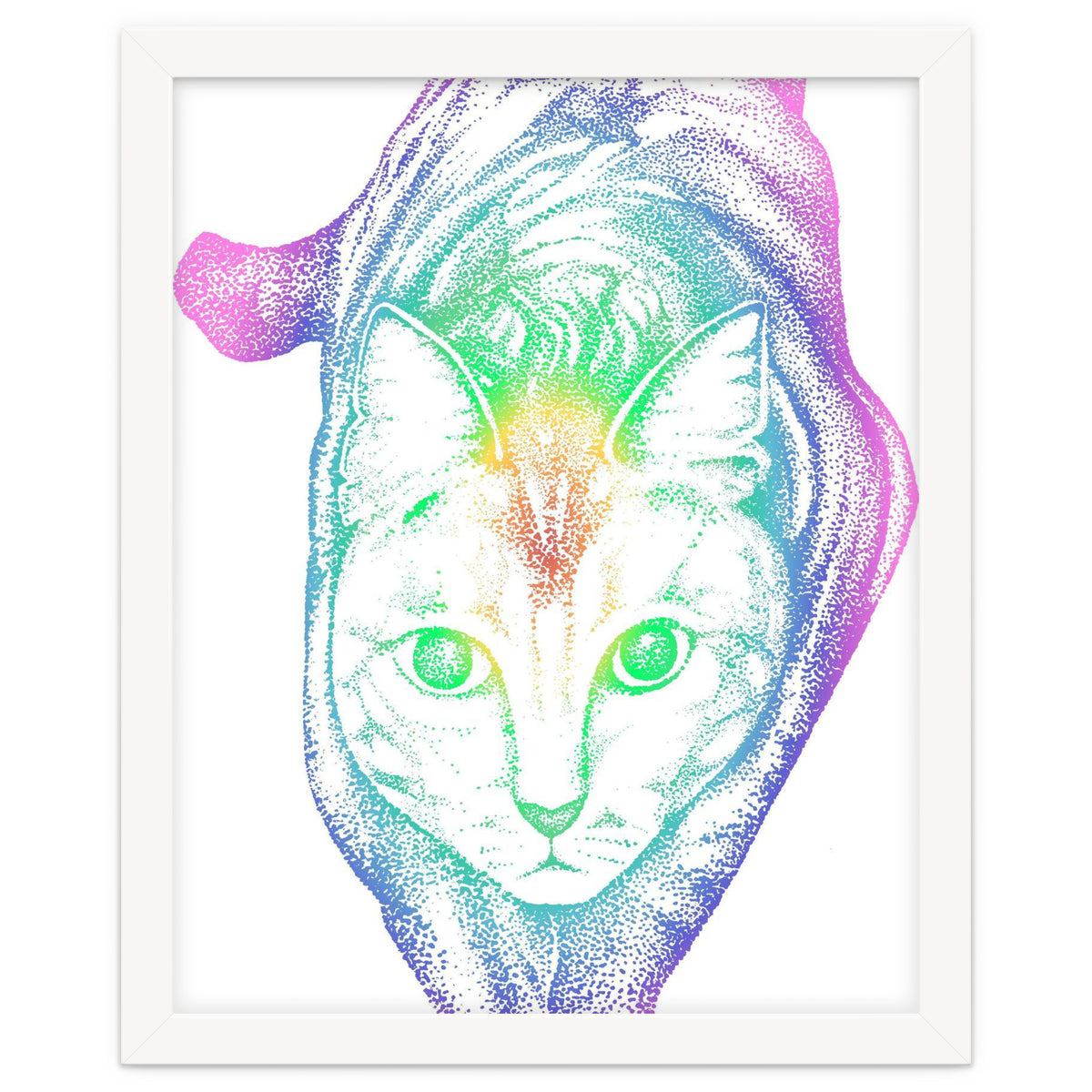 Rainbow Pastel Cat