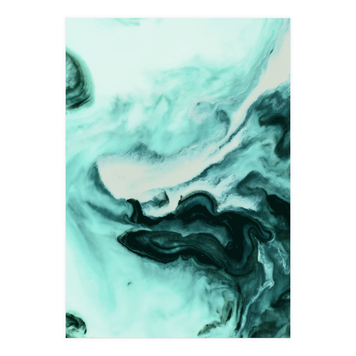 Abstract marbling mint (Print Only)