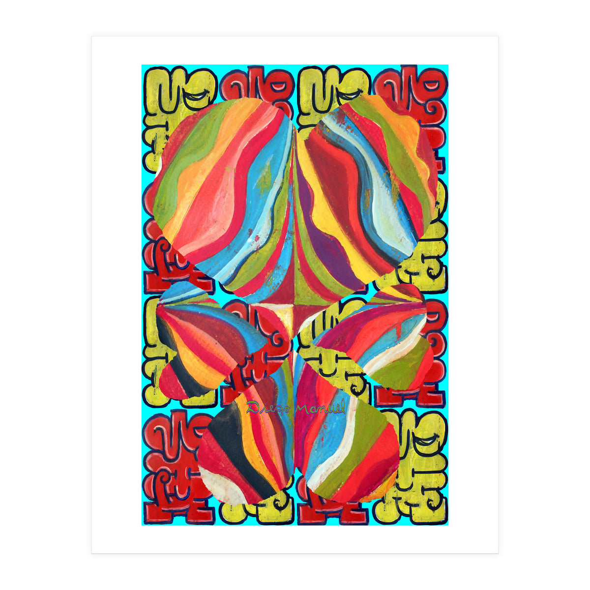 4 Corazones Tapiz 8 (Print Only)