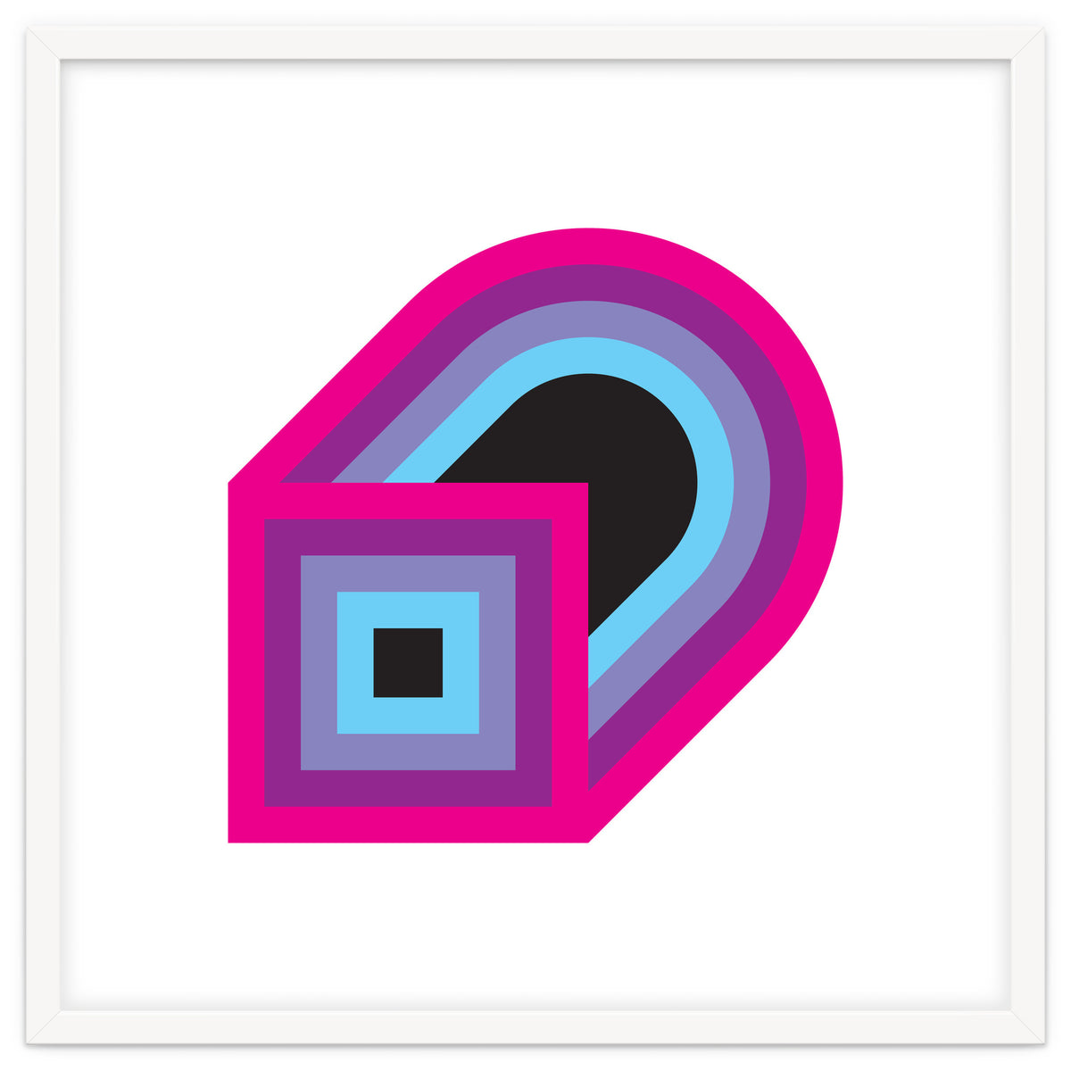 Geometric Shapes No. 41 - purple, blue & lilac