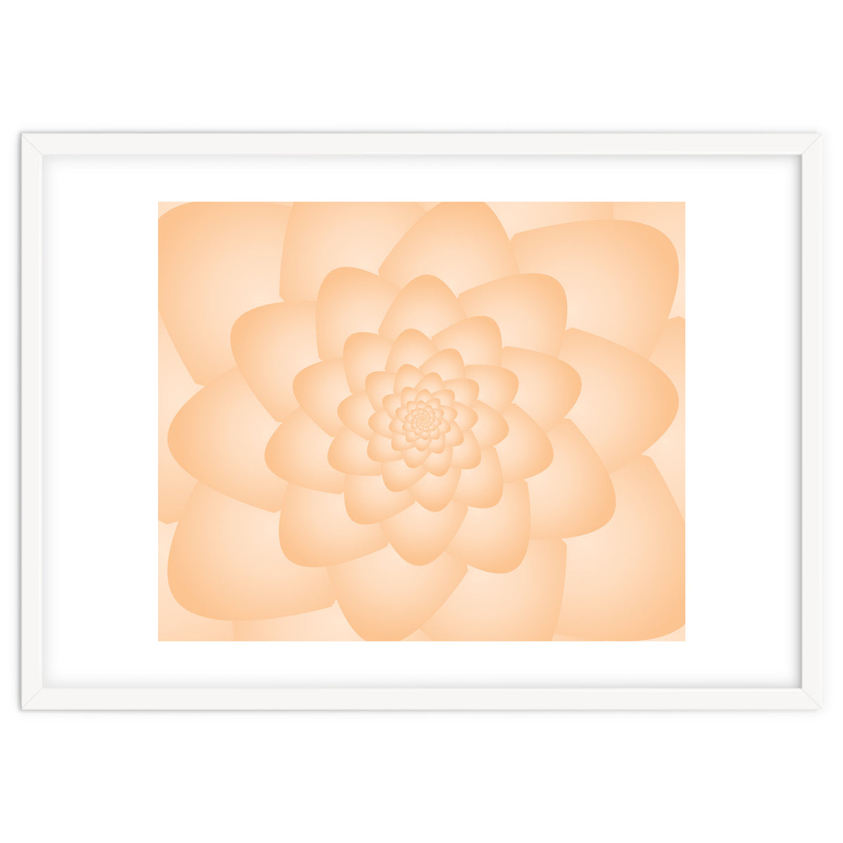 Pastel Colors Flower Pattern Set Orange