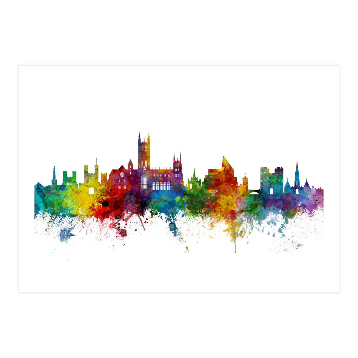 Canterbury England Skyline (Print Only)