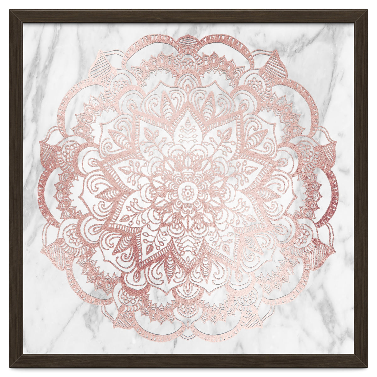 Rose Gold Mandala Star
