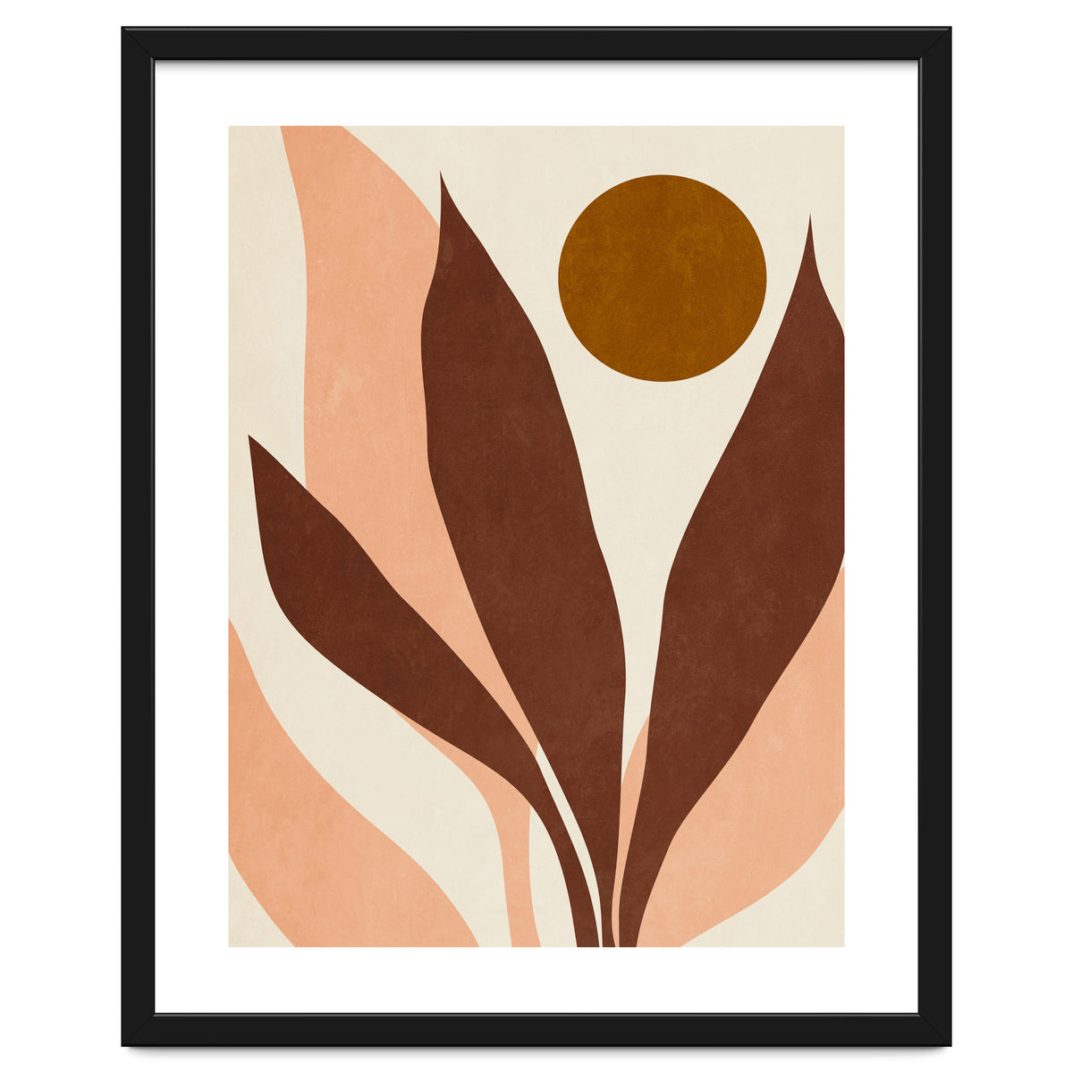 ABSTRACT LEAVES AND SUN - R01