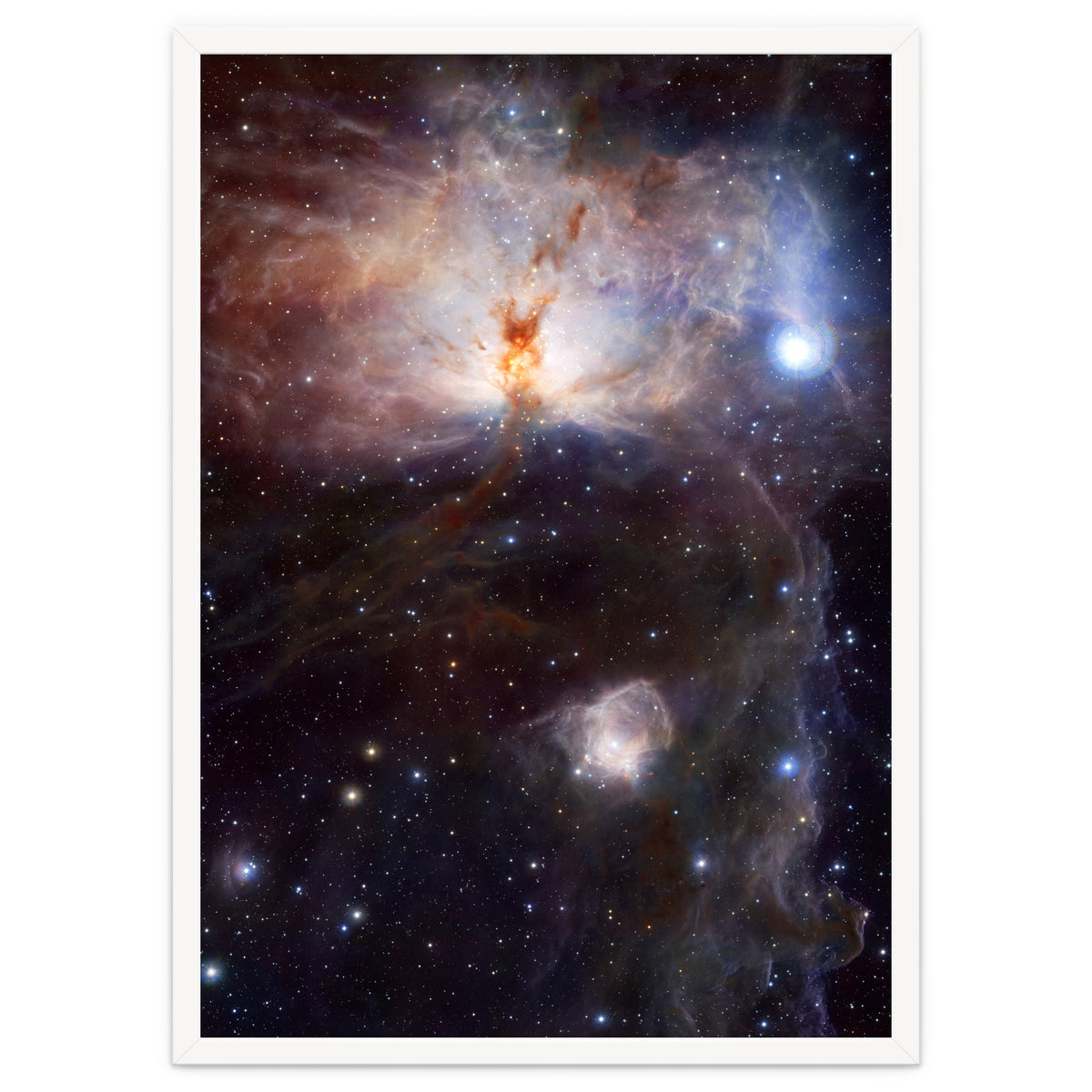 The Hidden Fires of the Flame Nebula