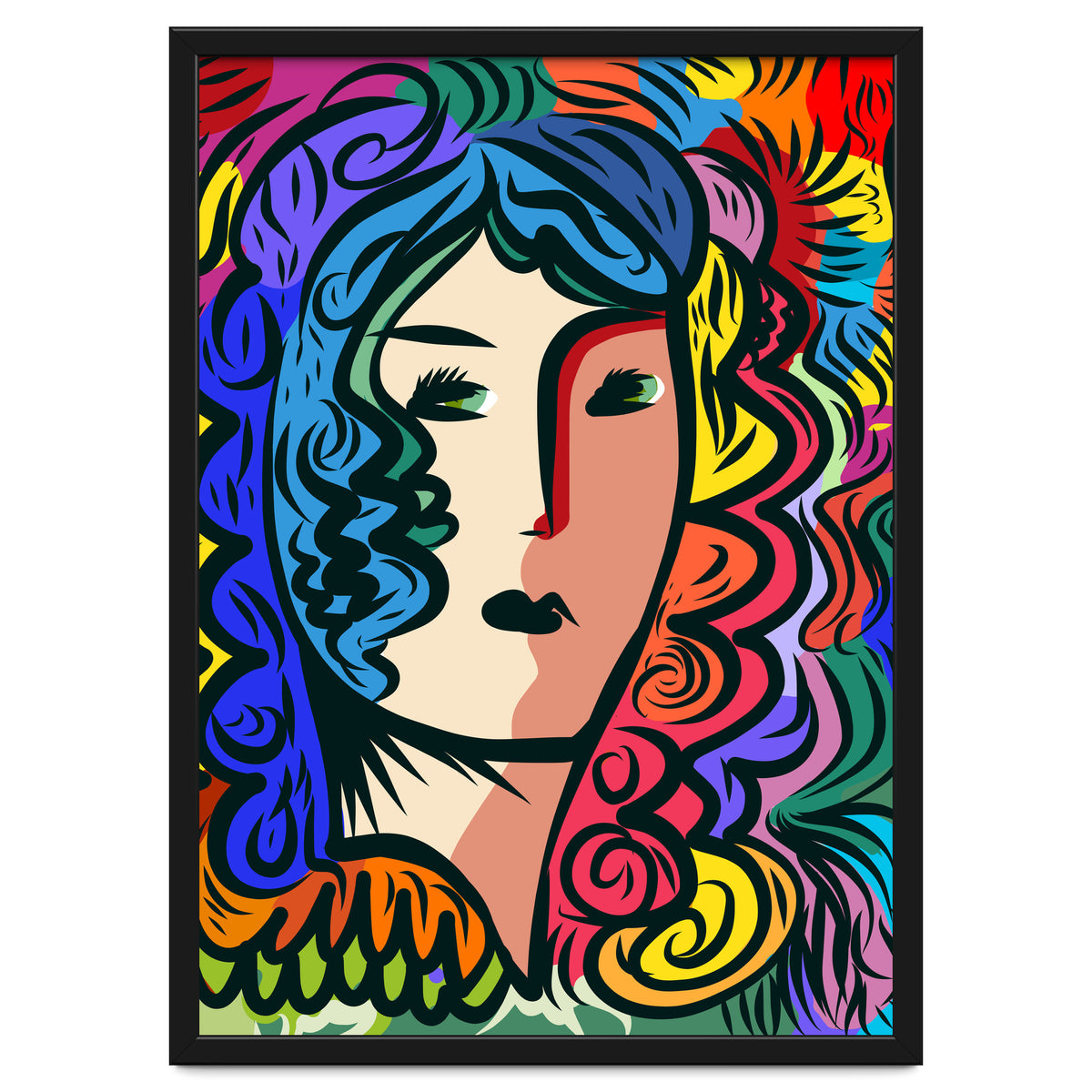 Rainbow Portrait Girl