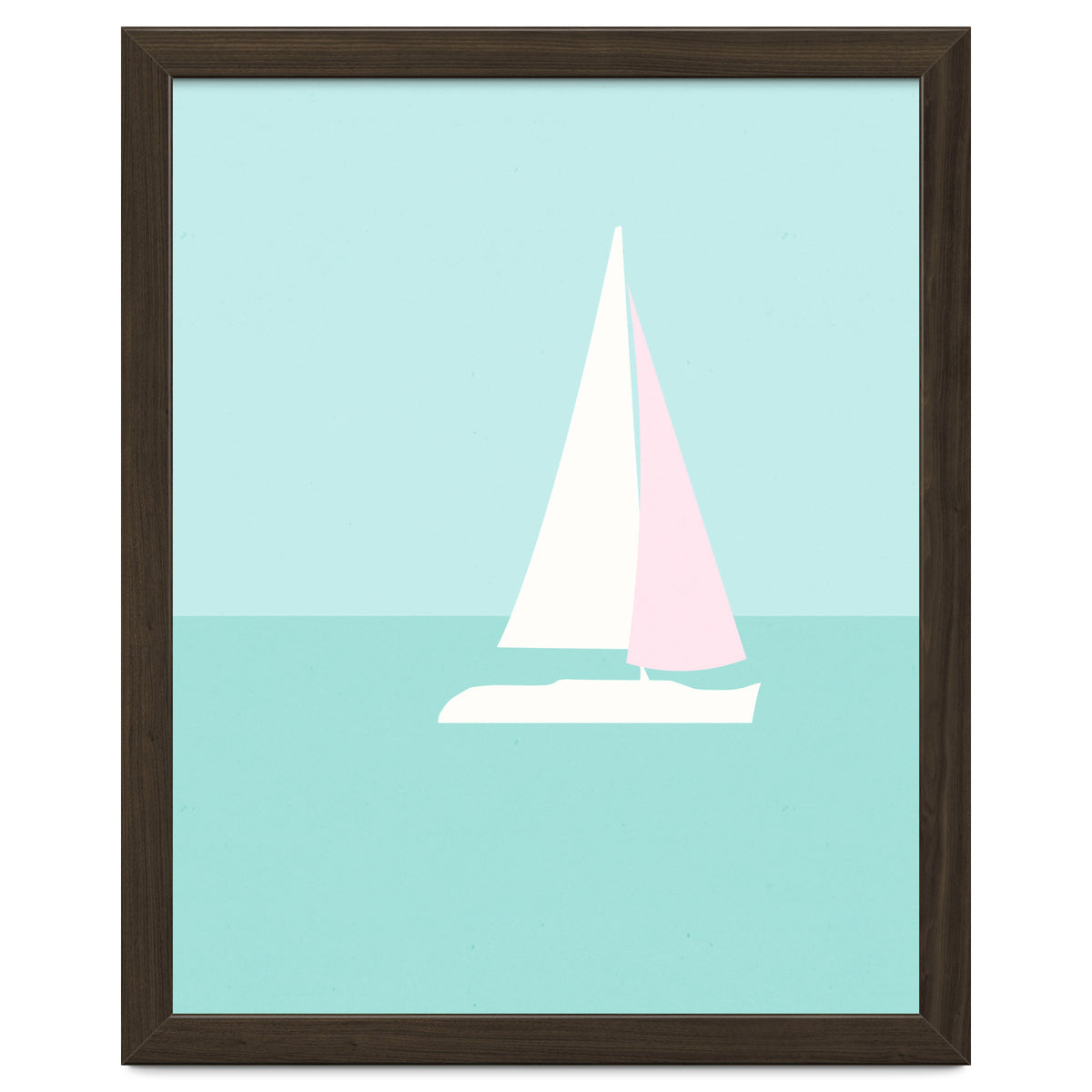 Minimal Sailboat - Turquoise Coast