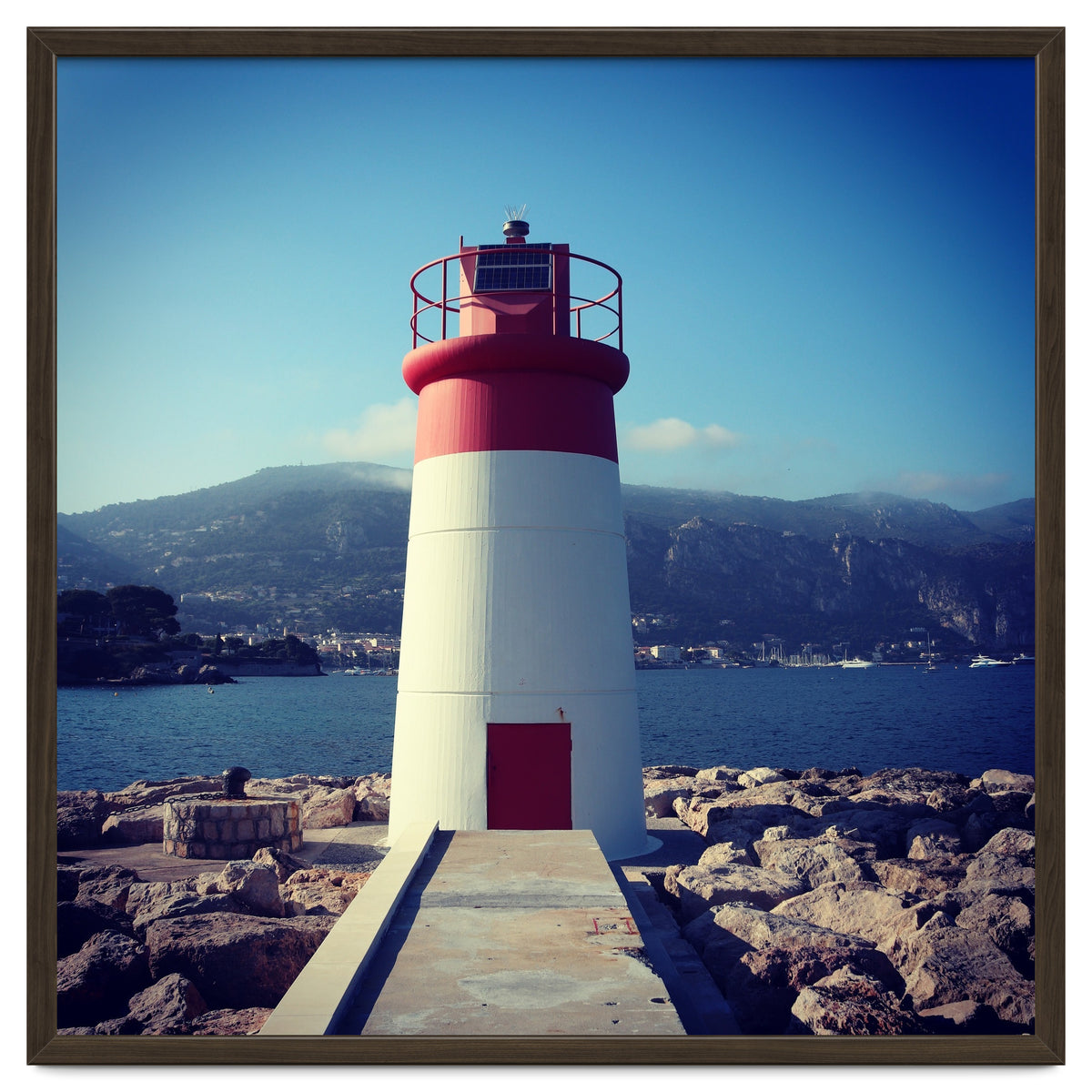 Red and white lighthouse