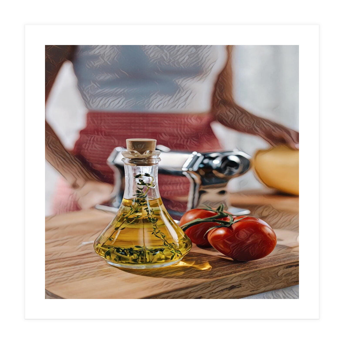 Olive oil and tomatoes (Print Only)