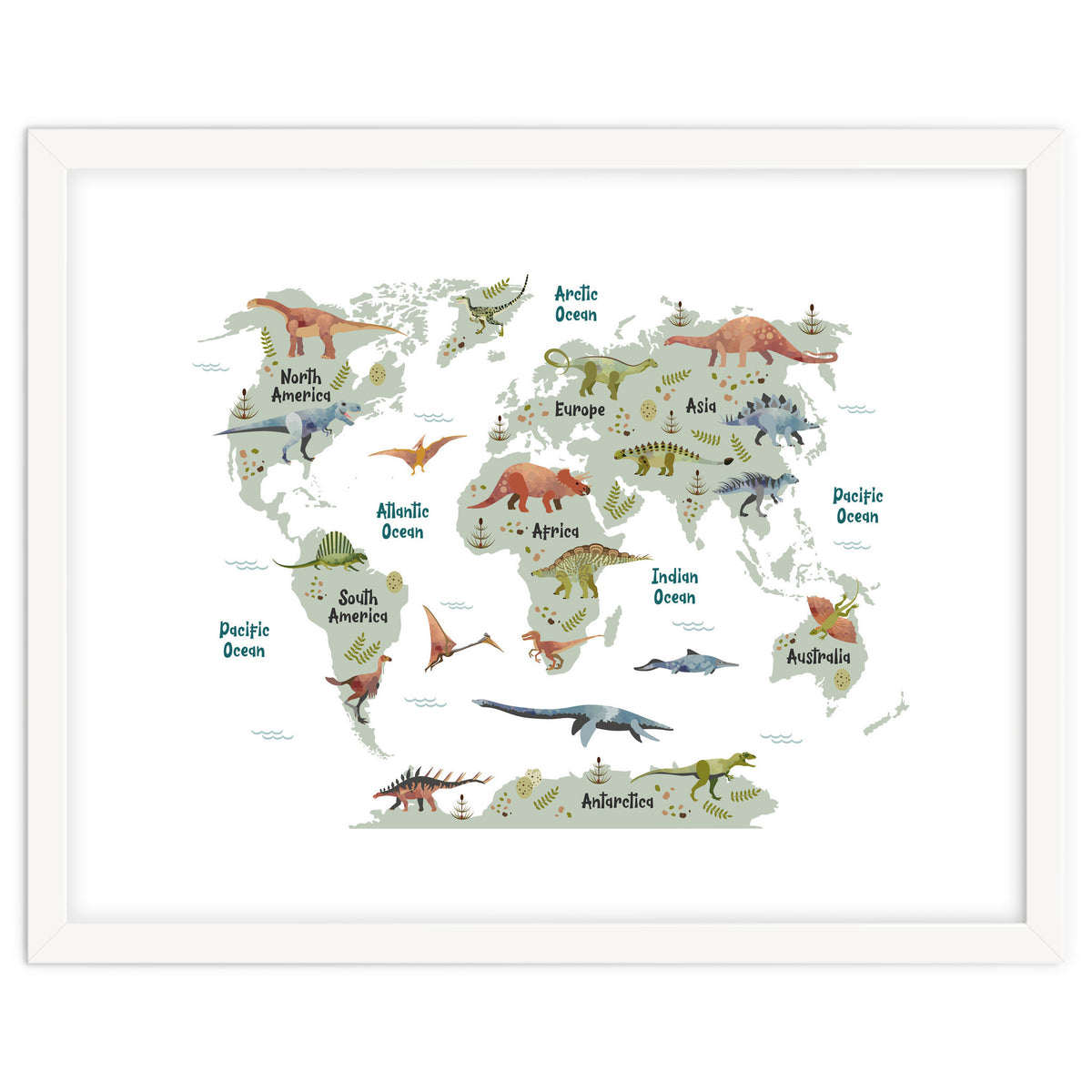 Dinosaur World Map