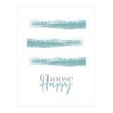 Text Art CHOOSE HAPPY | turquoise (Print Only) thumbnail