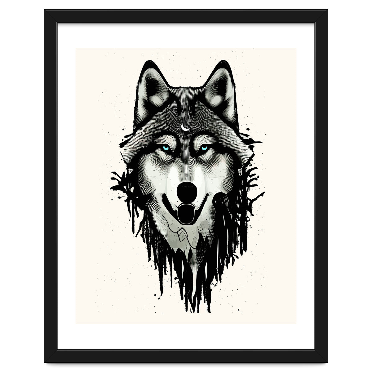 Wicked Soul, Werewolf Wolf Wild Animals Sketch, Wildlife Drawing Line Art, Wild Eclectic Dark Moon