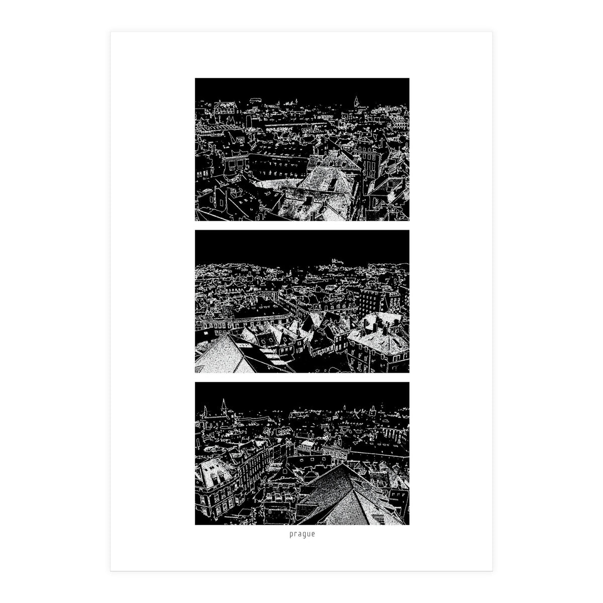 Prague print in black  (Print Only)