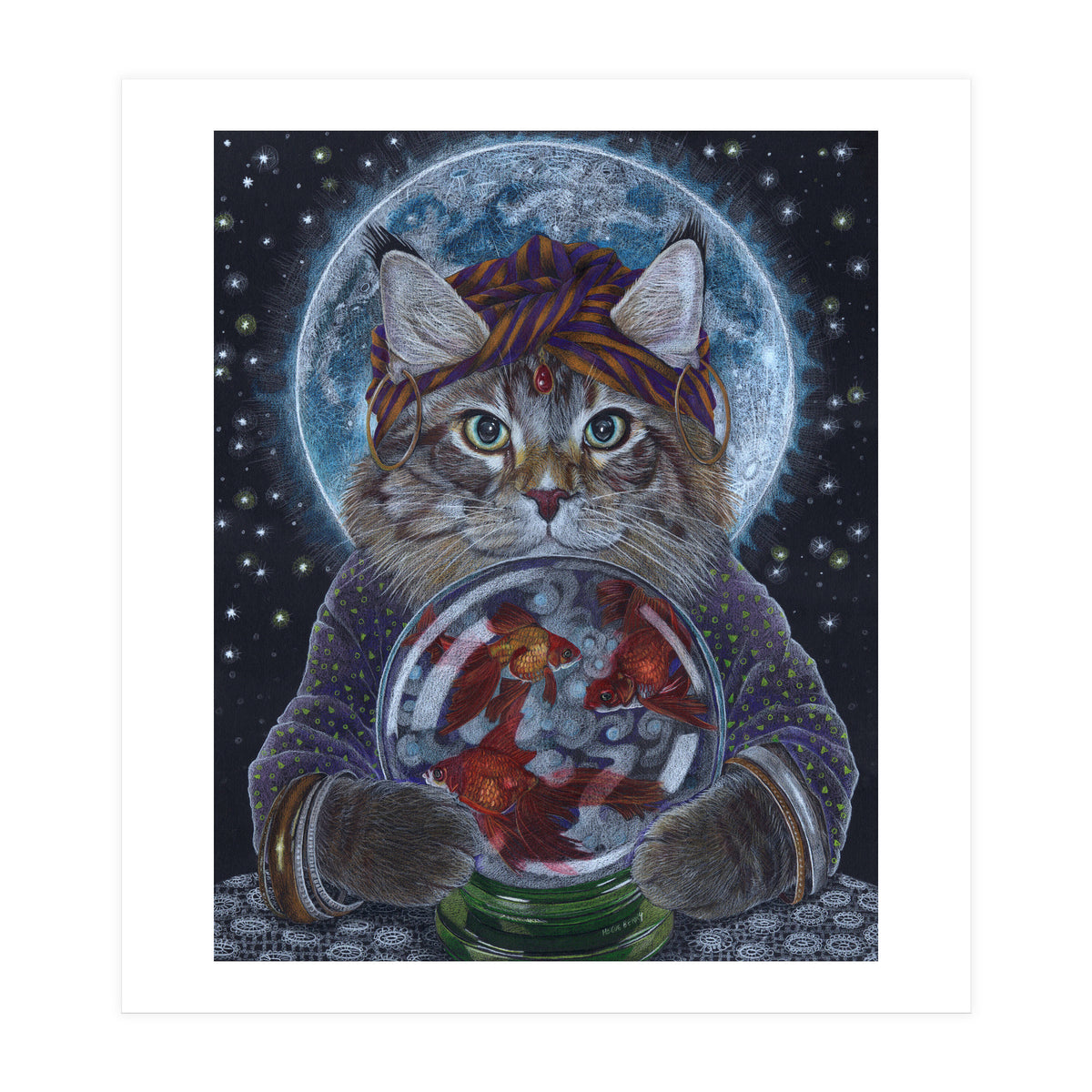 Fortune Teller Cat (Print Only)