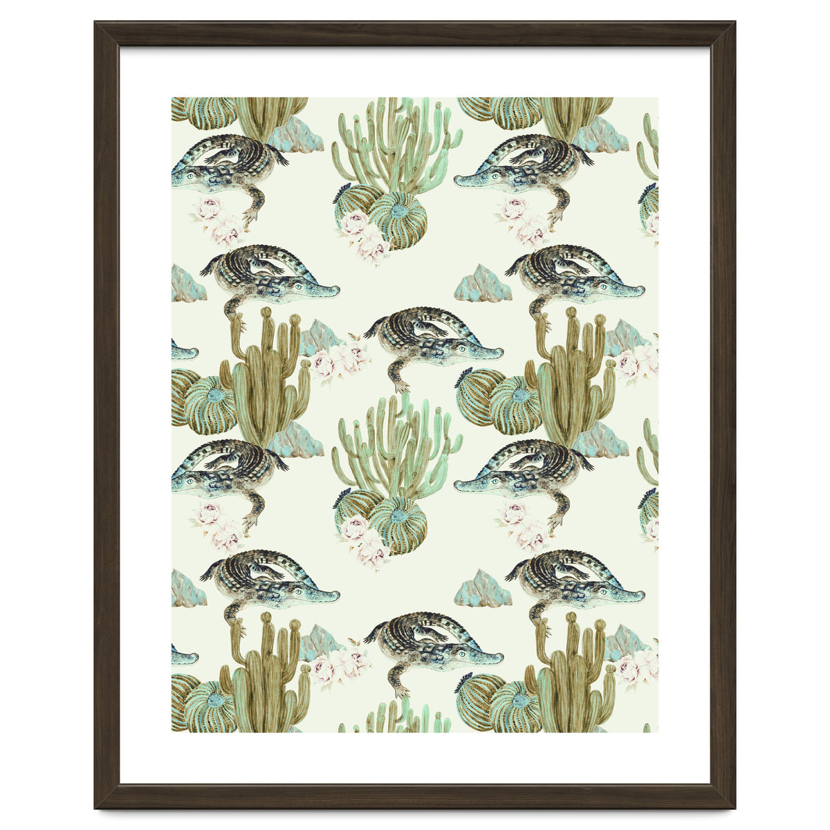 Crocodile pattern on the cactus