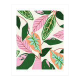 The Inseparable V.01, Nature Botanical Plants, Blush Leaves Modern Boho, Pastel Illustration Garden (Print Only) thumbnail