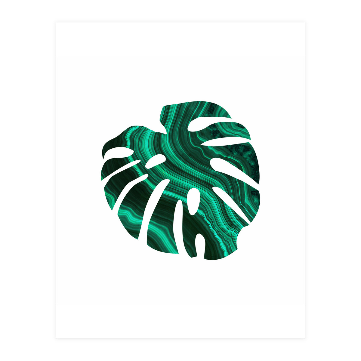 Green Marble Leaf I (Print Only)