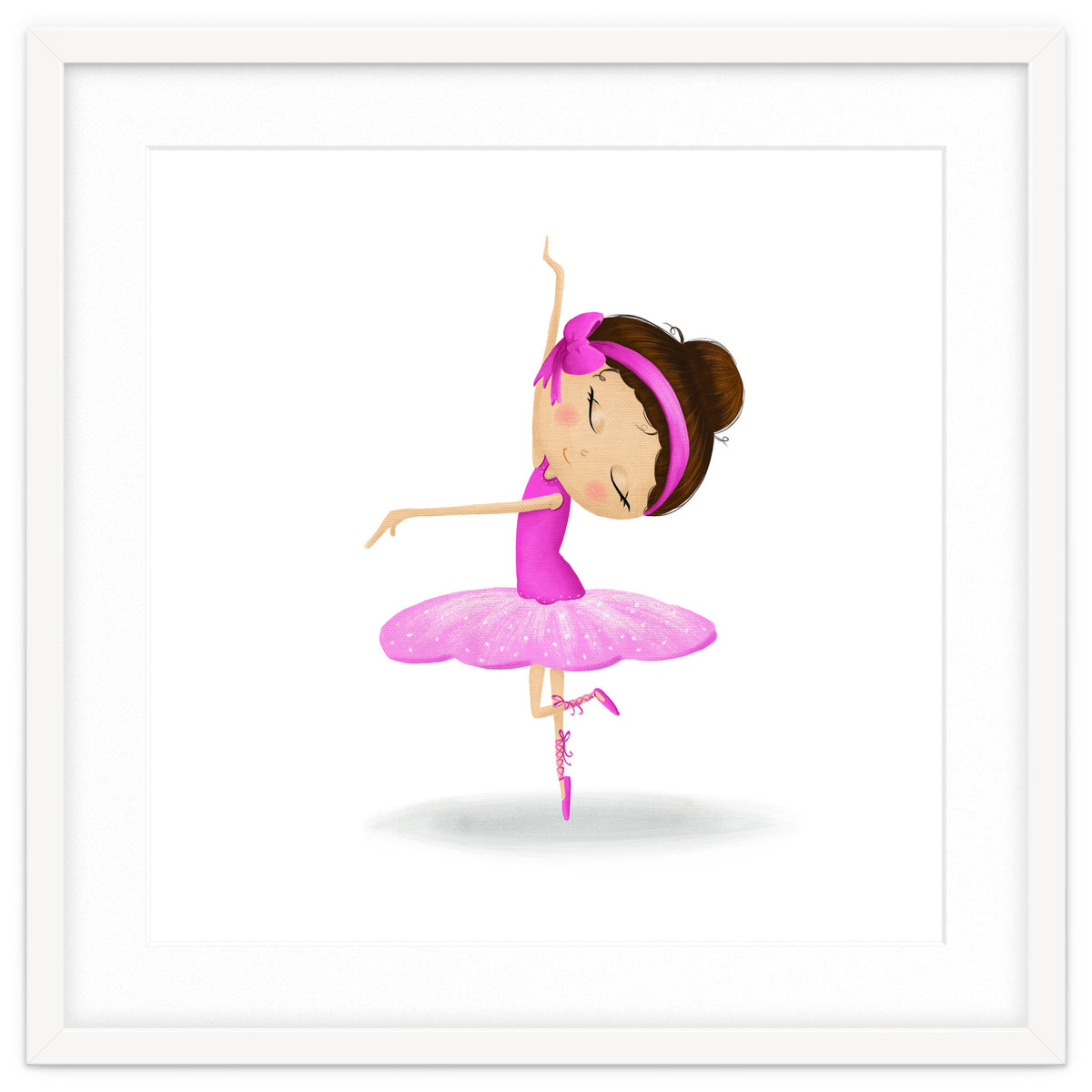 Adorable Twirling Ballerina Nursery Print