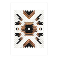 Urban Tribal Pattern No.5 - Aztec - Concrete and Wood (Print Only)