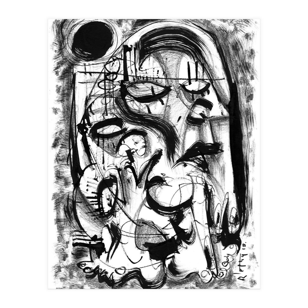 The Witch and Her Sons - b&w (Print Only)