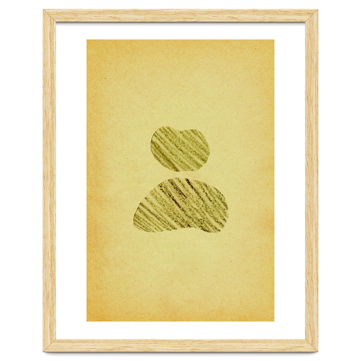 Balancing stones on the retro paper