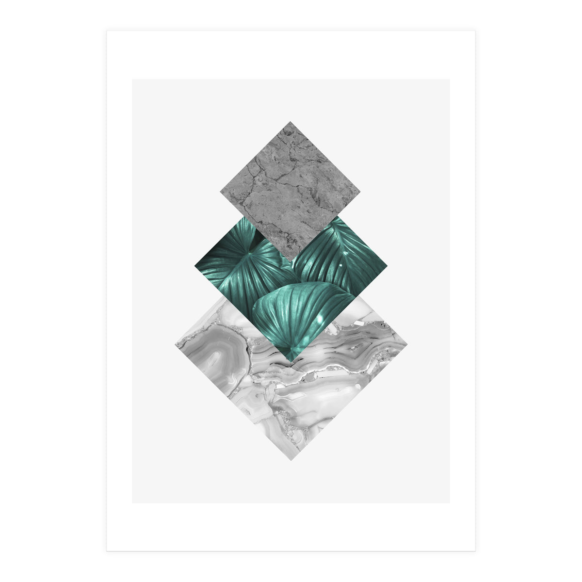 Botanical and geometric V (Print Only)