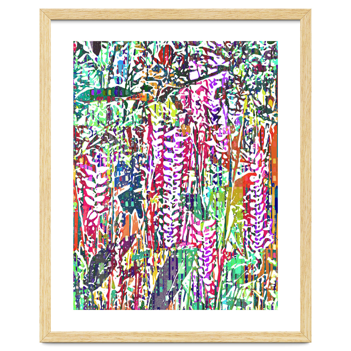 Jungle Mysteries, Colorful Bohemian Rustic Forest, Eclectic Nature Botanical Heliconia Tropical