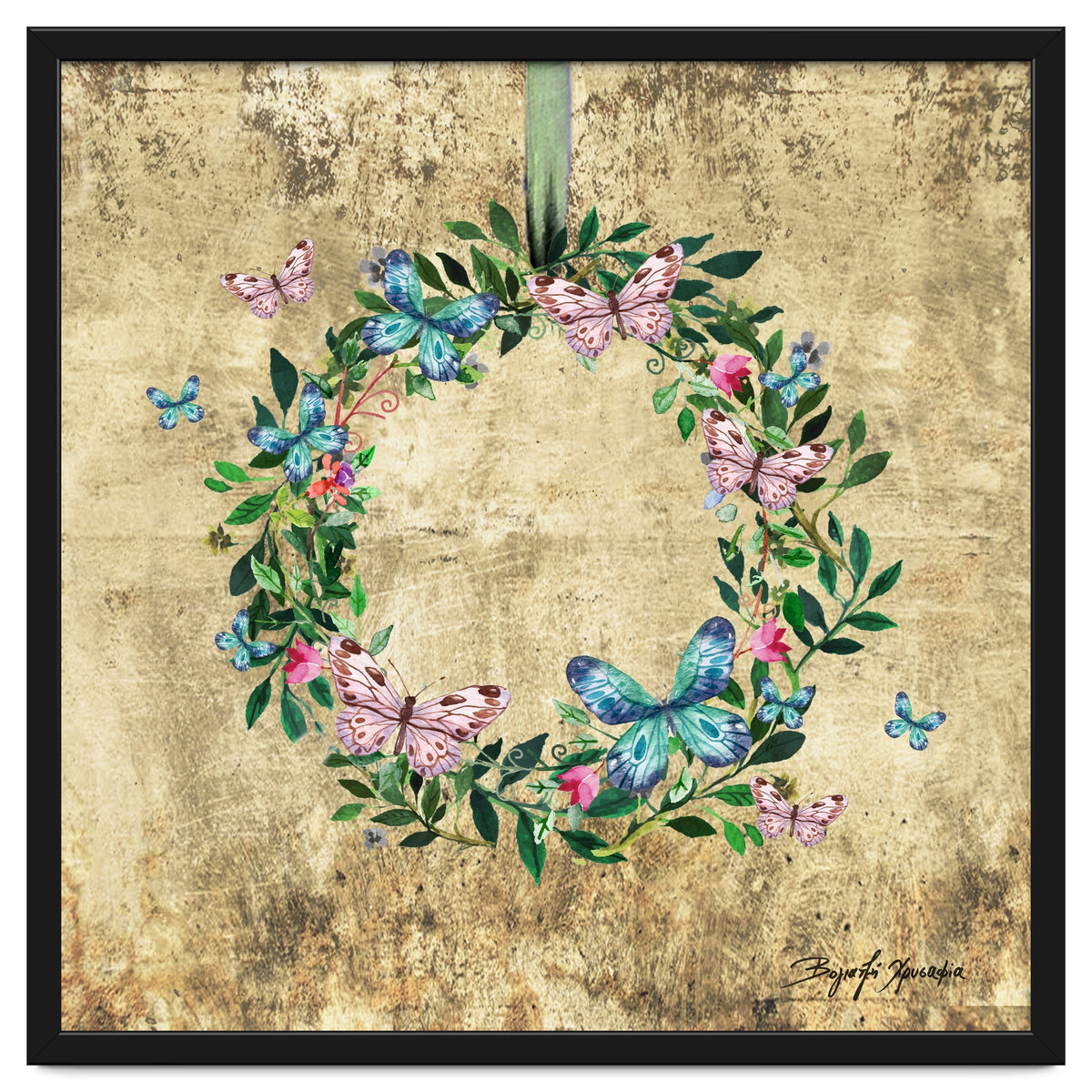 Wreath #Flowers & Butterflies#Royal collection