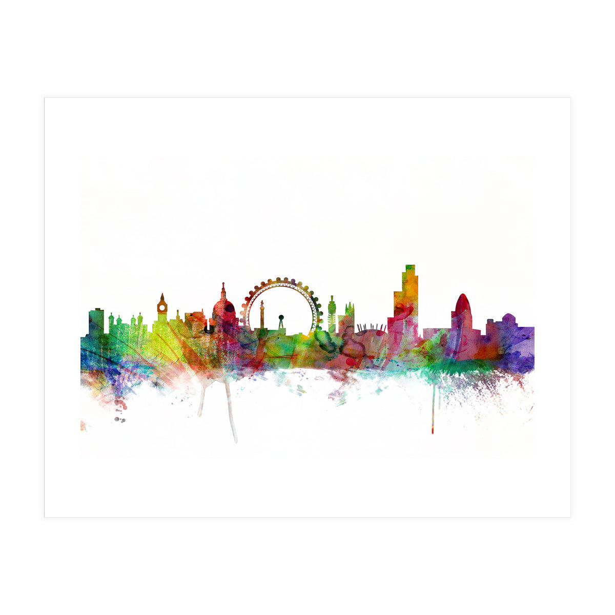 London England Skyline (Print Only)