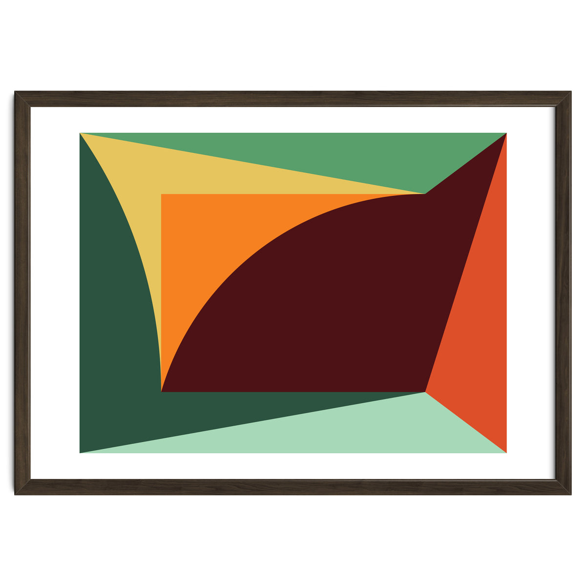 Geometric Shapes No. 18 - orange, green & purple