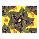 Black flowers on yellow background. (Print Only) thumbnail