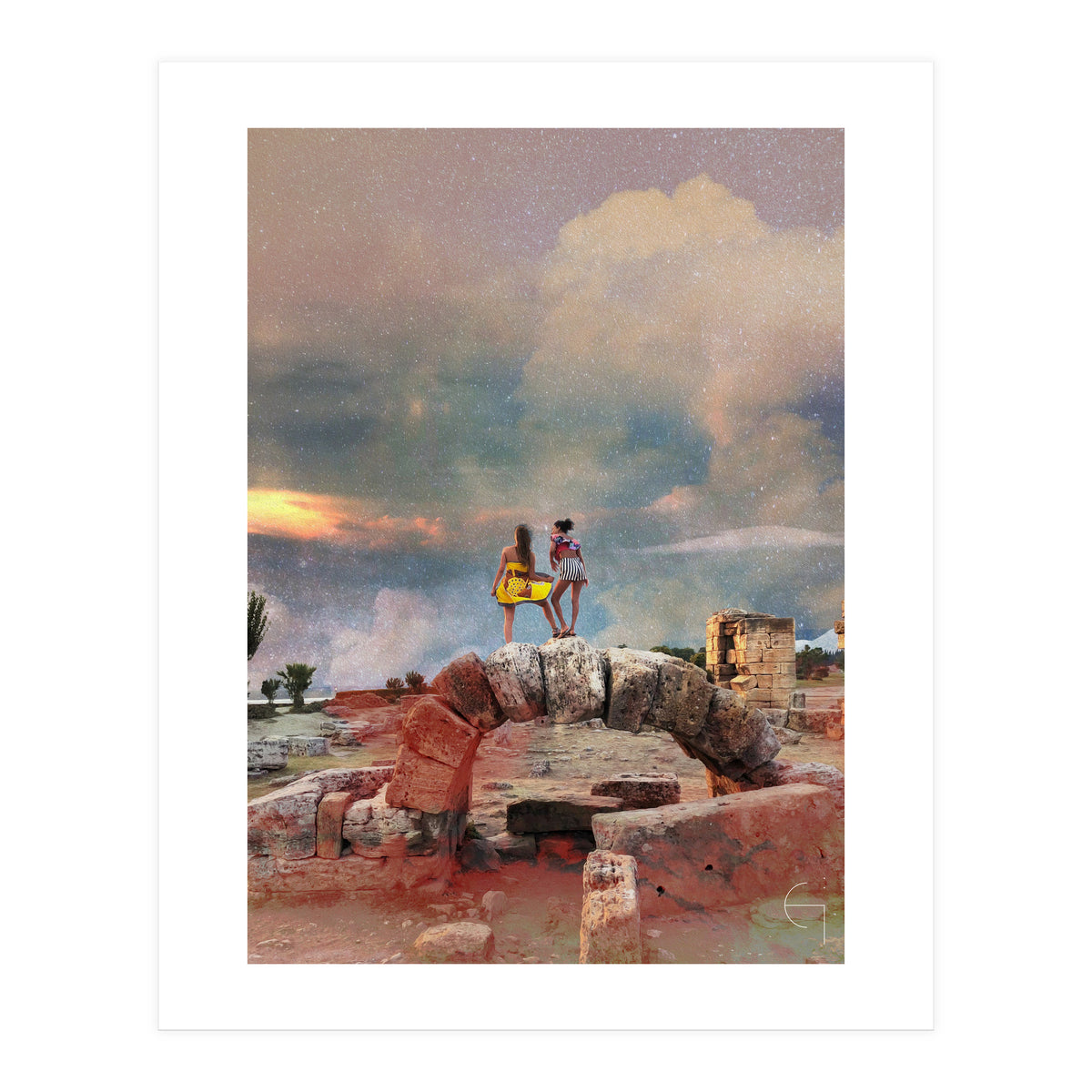 Voyageuses contemplant le crépuscule  (Print Only)