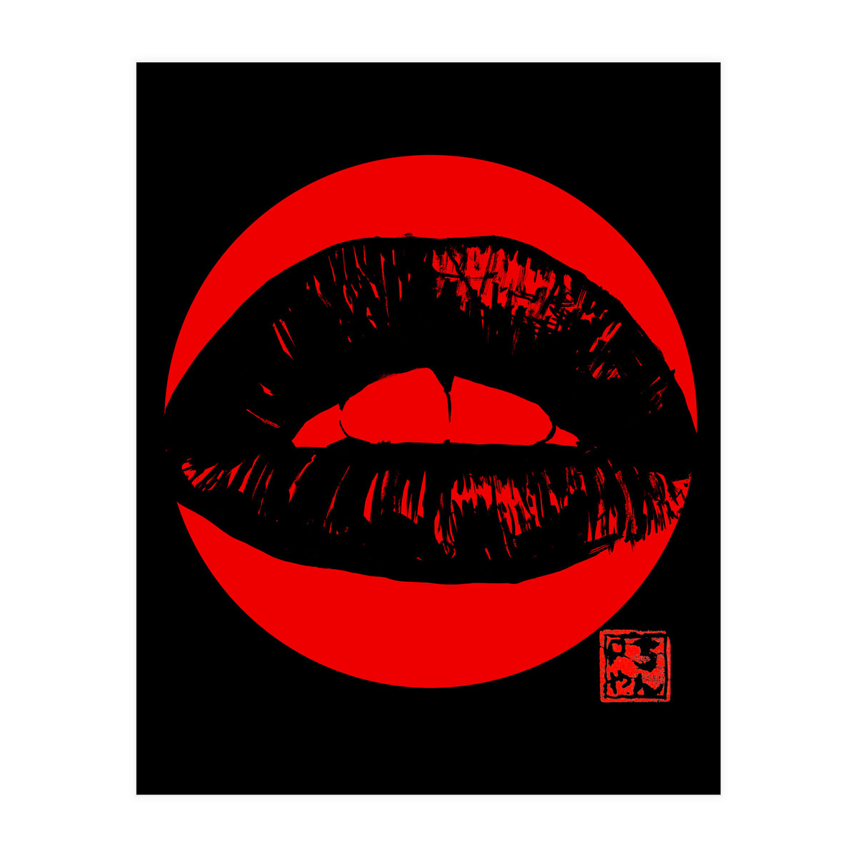 Bouche in red (Print Only)
