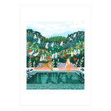 Chilling by the pool with my leopard Tropical Jungle Nature Wildlife Bohemian Morocco Travel (Print Only) thumbnail