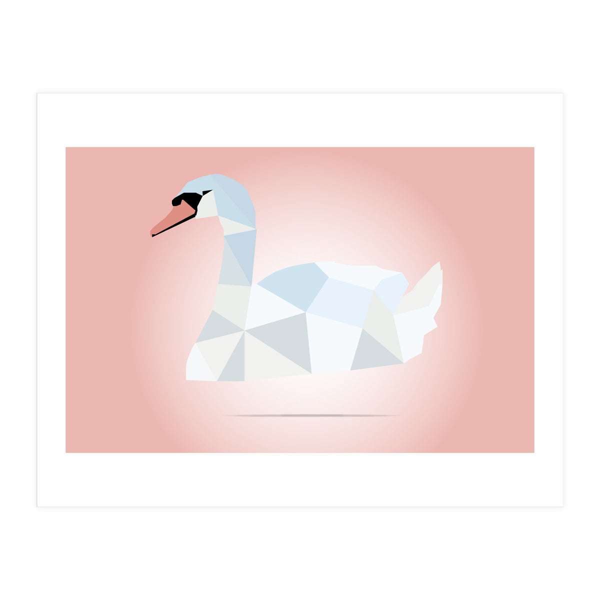 Swan Low Poly Art (Print Only)