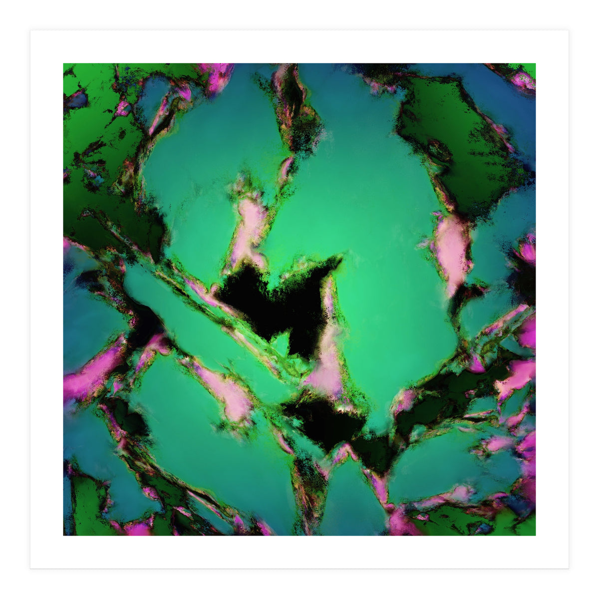 A Working Turquoise Engine (Print Only)