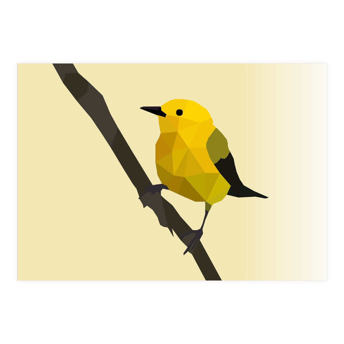 Prothonotary Warbler Low Poly Art (Print Only)