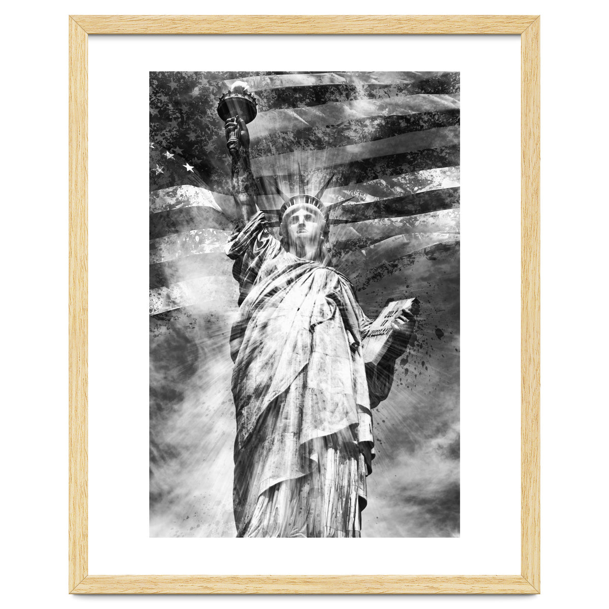 MODERN ART Statue of Liberty | Monochrome