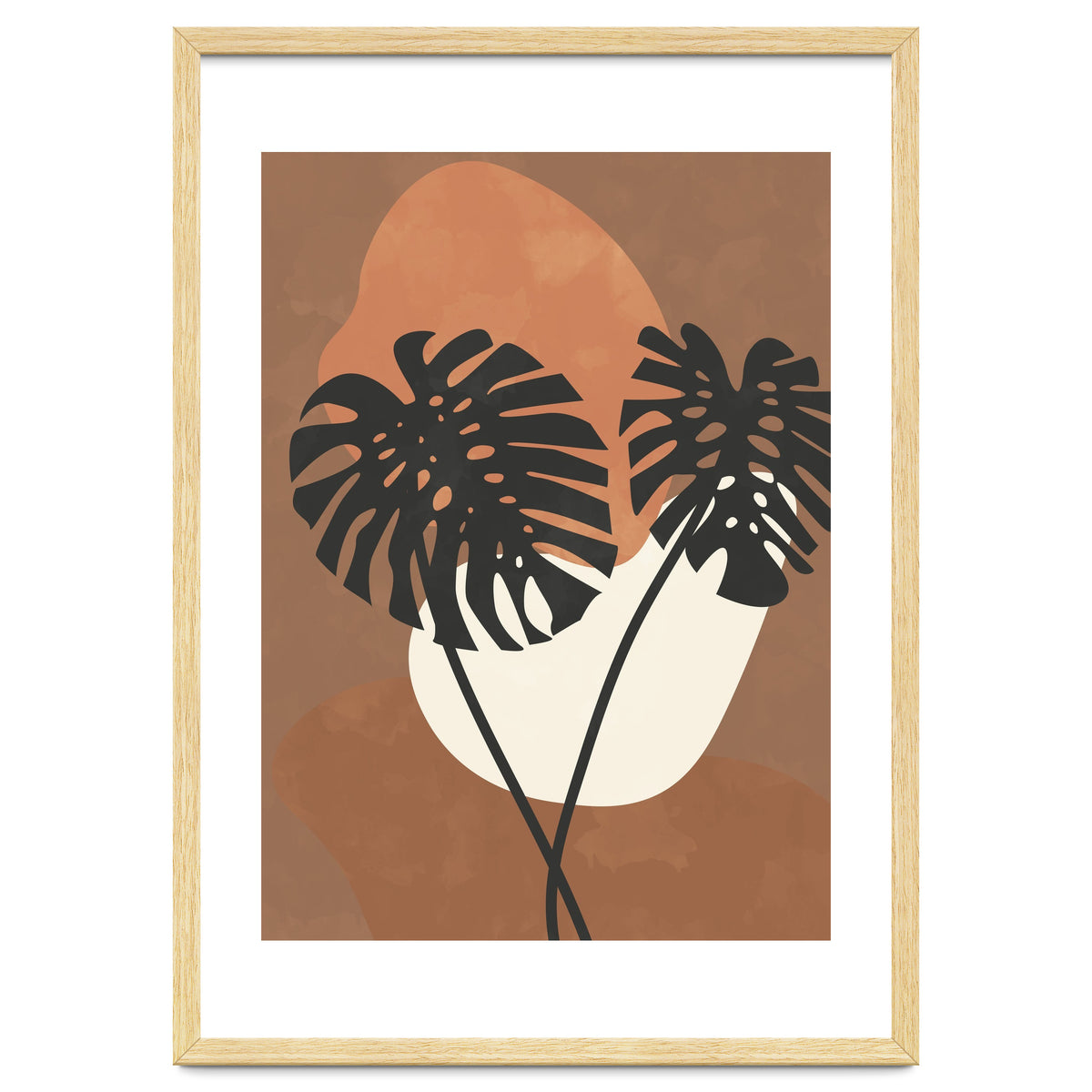 Boho Earth Tones Monstera