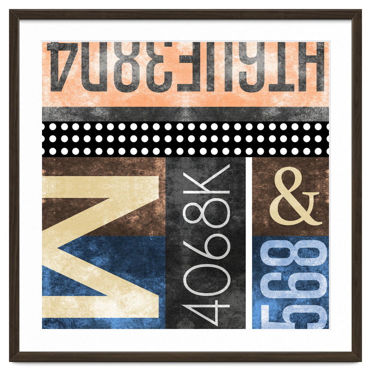 Typographic Industrial Abstract - M