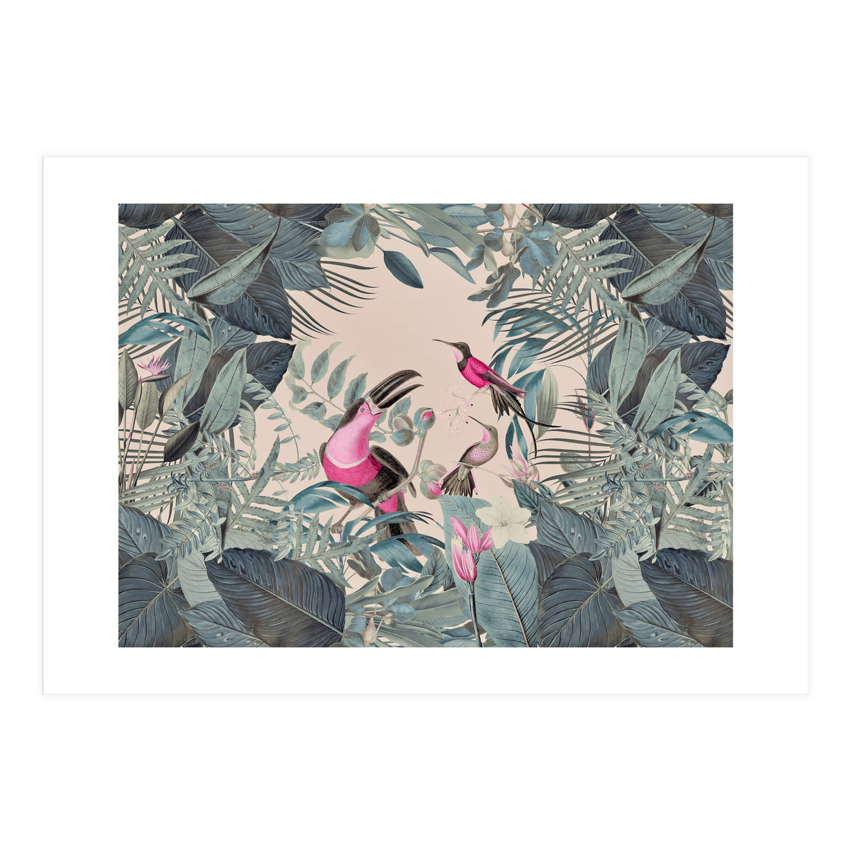 Green Jungle Toucans Color Look (Print Only)