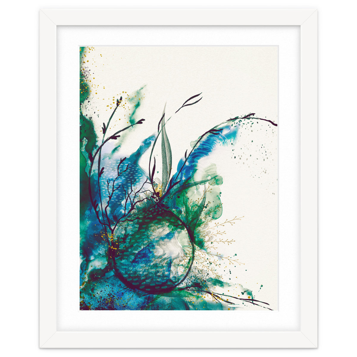 Abstract Sea Watercolour