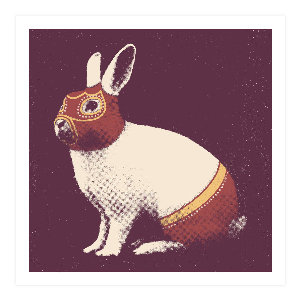 Rabbit Wrestler Square (Print Only)